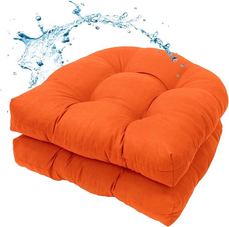 MTMR Water-Repellent Outdoor Chair Cushions Set of 2, 19”X19” Patio Chair Cushions with High Elasticity PP Cotton, Thick Tufted Outdoor Patio Furniture Cushions, Seat Cushions for Outdoor Furniture - Image 1